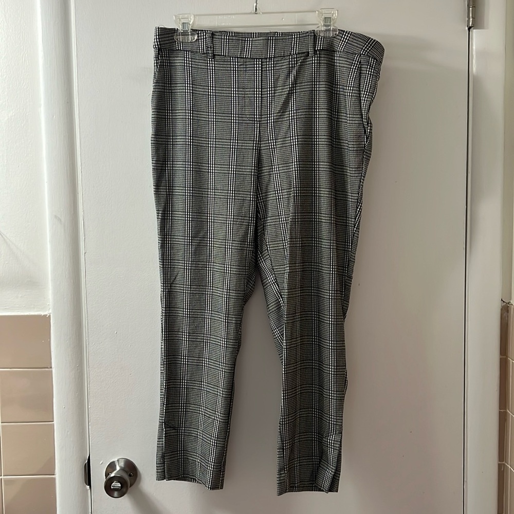 Jules & Leopold black and white plaid business casual pants
